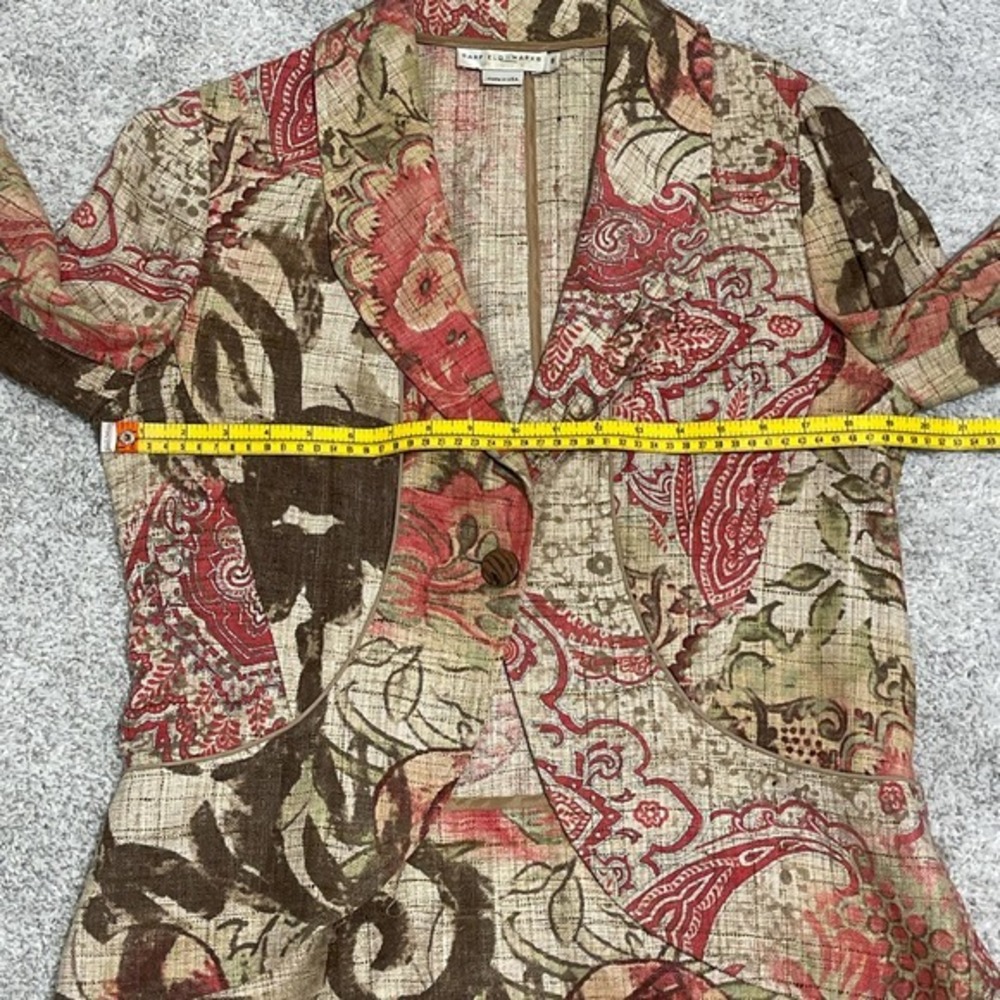 Garfield & Marks Silk Single Button Jacket Size 8… - image 8